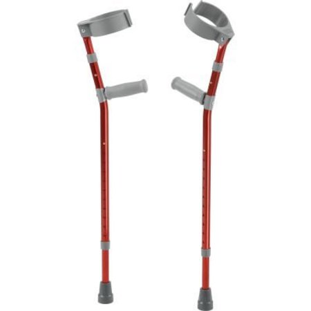 DRIVE MEDICAL Drive Medical Pediatric Forearm Crutches, Small, Castle Red, Pair FC100-2GR